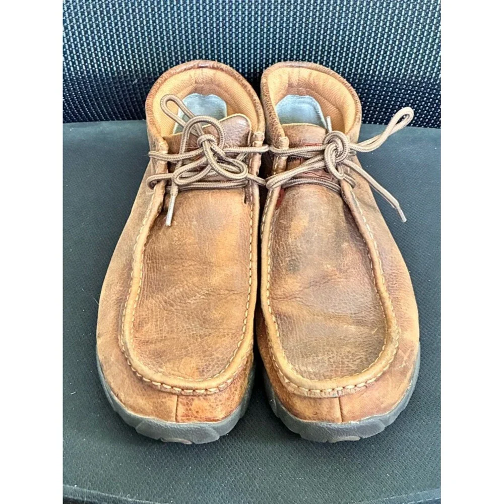 Twisted X The Original Chukka Driving Mocs Men 9 Bomber Leather Lace Up